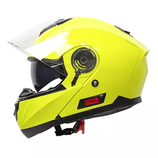 Kask motocyklowy z otwieraną szczęką + blenda W-TEC Cullo - Fluo żółty