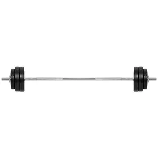 Zestaw: gryf prosty, 2 gryfy krótkie, obciążenie, zaciski inSPORTline BS08 3-50 kg