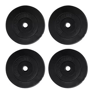 Zestaw: gryf prosty, 2 gryfy krótkie, obciążenie, zaciski inSPORTline BS08 3-50 kg