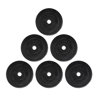 Zestaw: gryf prosty, 2 gryfy krótkie, obciążenie, zaciski inSPORTline BS08 3-50 kg
