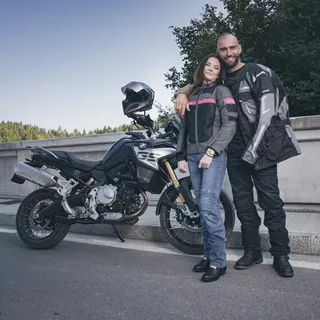 Damskie jeansy motocyklowe W-TEC GoralCE - Niebieski