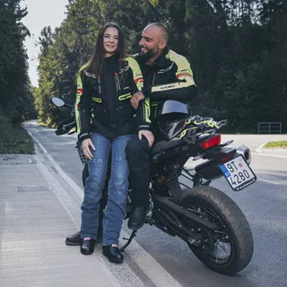 Damskie jeansy motocyklowe W-TEC GoralCE - Niebieski