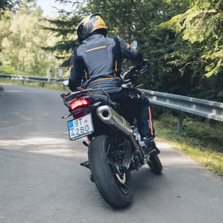 Męska kurtka motocyklowa W-TEC Brandon - Czarny-fluo żółty