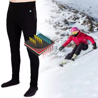 Ogrzewane spodnie męskie termoaktywne W-TEC Insupants - Czarny