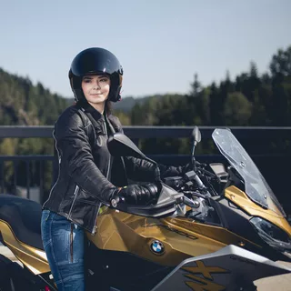 Damska skórzana kurtka motocyklowa W-TEC Hagora - Matt.czarny