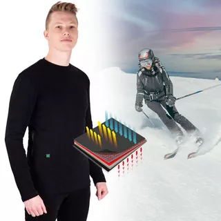 Podgrzewana koszulka męska odzież termoaktywna W-TEC Insulong longsleeve - Czarny