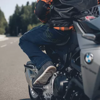 Męskie dżinsy motocyklowe W-TEC Biterillo - Niebieski