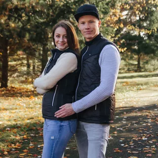 Ogrzewana kamizelka bezrękawnik męski inSPORTline WARMhim - Czarny