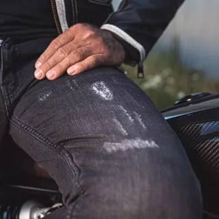 Męskie jeansy motocyklowe W-TEC Komaford - Ciemny szary