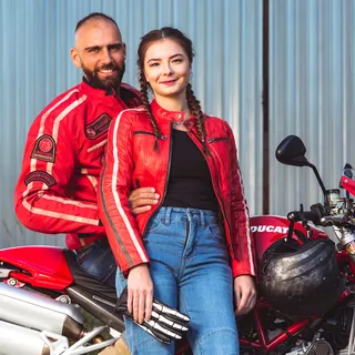 Męska kurtka motocyklowa W-TEC Patriot Red - Czerwony