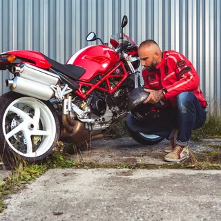 Męska kurtka motocyklowa W-TEC Patriot Red - Czerwony
