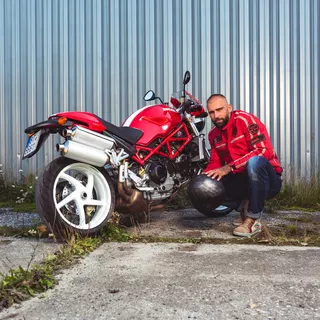 Męska kurtka motocyklowa W-TEC Patriot Red - Czerwony