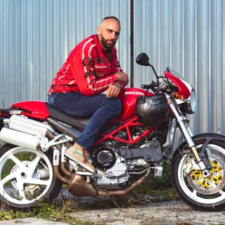 Męska kurtka motocyklowa W-TEC Patriot Red - Czerwony
