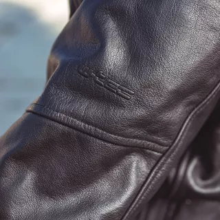 Męska skórzana kurtka motocyklowa W-TEC Black Heart Wings Leather Jacket - Czarny
