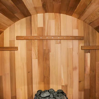 Fińska sauna beczkowa ogrodowa inSPORTline Viduor 400 - drewno cedrowe