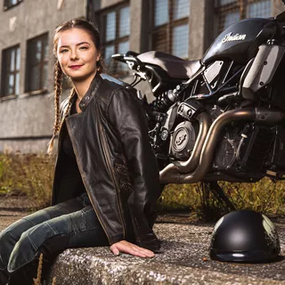 Damskie jeansowe spodnie motocyklowe W-TEC Bolftyna - Niebieski-czarny