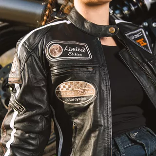 Damska skórzana kurtka motocyklowa W-TEC Sheawen Lady Black - Czarny