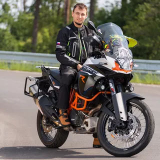 Męskie spodnie motocyklowe softshell W-TEC Erkalis GS-1729 - Czarny