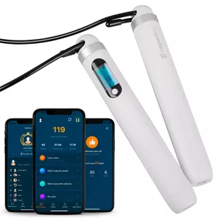 Inteligentna skakanka fitness smart z bluetooth inSPORTline Jumpsmart - Biały