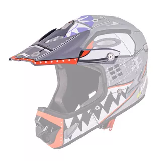 Zapasowy daszek do kasku W-TEC FS-605 - Extinction Pink - Skull Smile
