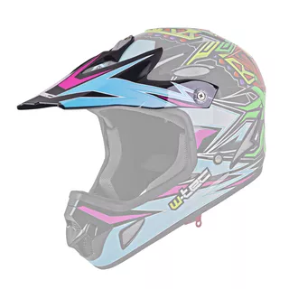 Zapasowy daszek do kasku W-TEC FS-605 - Extinction Pink - Blue Ritual