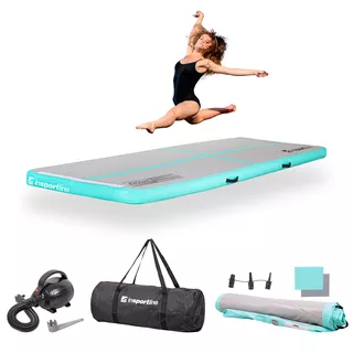 Ścieżka akrobatyczna do ćwiczeń Airtrack inSPORTline Airstunt 300x100x10 cm morska