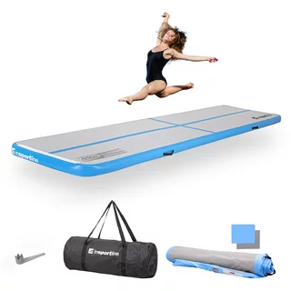 Ścieżka akrobatyczna do ćwiczeń Airtrack inSPORTline Airstunt 400x100x10 cm biała
