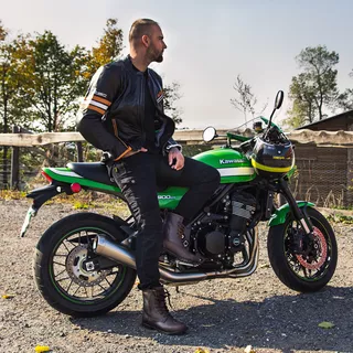 Męskie dżinsy motocyklowe W-TEC Aredator - Czarny
