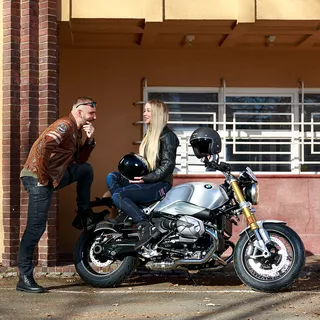 Damskie jeansy motocyklowe W-TEC Rafael - Niebieski