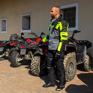 Męskie spodnie motocyklowe W-TEC Thollte - Czarny