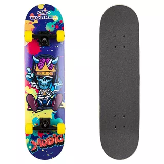 Deskorolka klasyczna WORKER Psypunk SKATEBOARD KLON  31" kauczuk