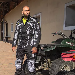Męska kurtka motocyklowa W-TEC Troopa - Black Camo