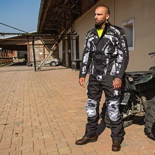 Męska kurtka motocyklowa W-TEC Troopa - Black Camo