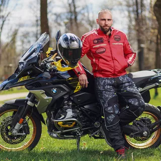 Męska kurtka motocyklowa W-TEC Patriot Red - Czerwony