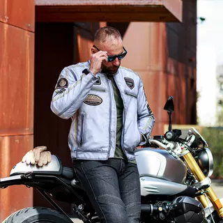 Męska kurtka motocyklowa W-TEC Patriot - Szary