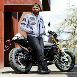 Męska kurtka motocyklowa W-TEC Patriot - Szary
