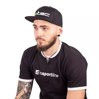 Czapka z płaskim daszkiem W-TEC Russjack - Czarny z zielono-białym logo