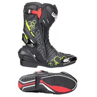 Męskie buty motocyklowe W-TEC Reaper - Czarno-zielony