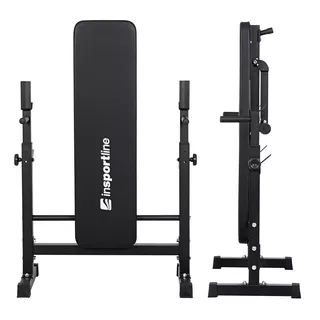 Ławka ze stojakiem, gryfami i obciążeniami inSPORTline CEM 180+40 cm/30 mm 5-105kg