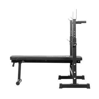 Ławka ze stojakiem, gryfami i obciążeniami inSPORTline CEM 180+40 cm/30 mm 5-105kg