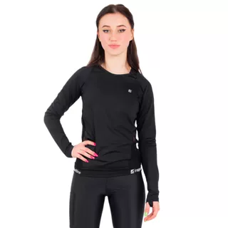 Koszulka damska fitness z długim rękawem longsleeve inSPORTline T-Long - Czarny