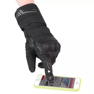 Rękawice motocyklowe skórzane W-TEC Eicman - Czarny