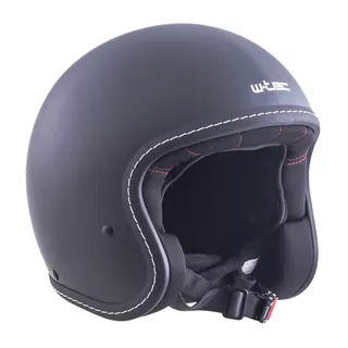 Kask motocyklowy na chopper W-TEC Badachos i gogle Steamrust