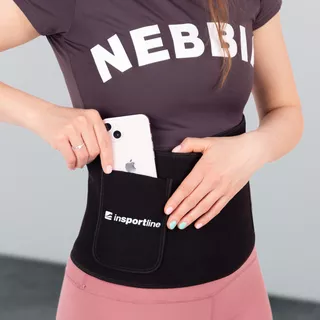 Neoprenowy pas lędźwiowy wyszczuplający inSPORTline Waistpire - Czarny