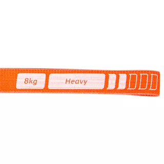 Guma oporowa do ćwiczeń fitness, opaska inSPORTline Rand Strong 208x3,3 cm / 8 kg - Pomarańczowy