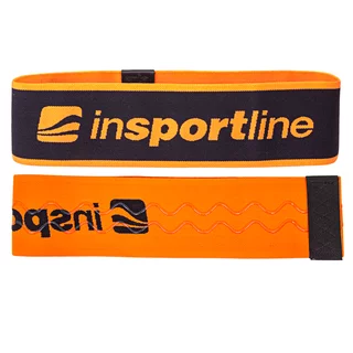 Solidna opaska, taśma oporowa fitness inSPORTline Hiplop L 77x8 cm / 22 kg - Pomarańczowy
