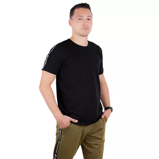 Koszulka męska z krótkim rękawem T-shit inSPORTline Overstrap - Czarny