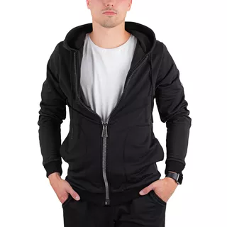 Męska bluza sportowa z kapturem inSPORTline Comfyhoodie Man - Czarny