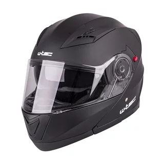 Kask motocyklowy z blendą Flip-Up W-TEC Pezzon - biało-brązowy