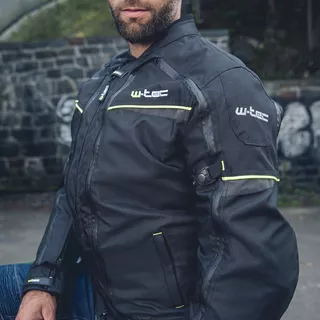 Kurtka motocyklowa W-TEC Progair - Czarny-fluo